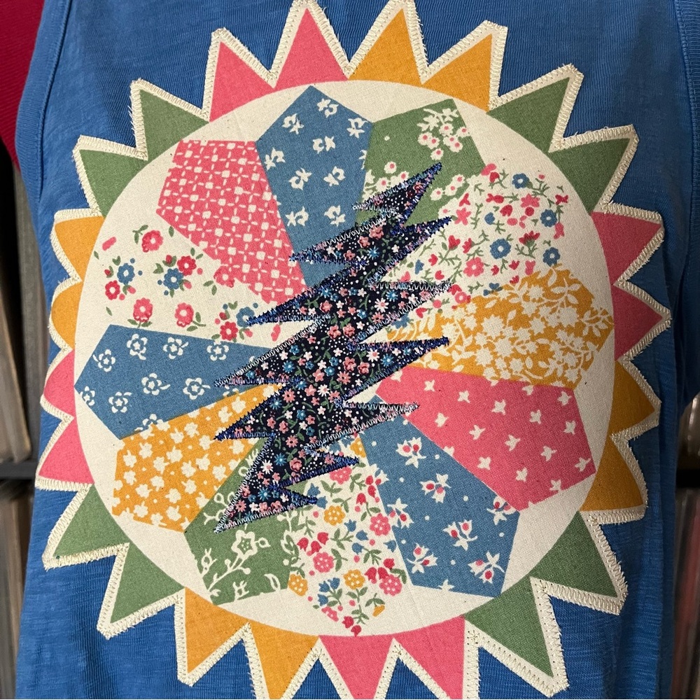 Grateful quilt block cotton tank tshirt dress dead company sphere festival 🩷⚡️🩵 - Picture 9 of 11